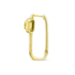 Polki Uncut Diamond Slim Geometric Hoop Earrings