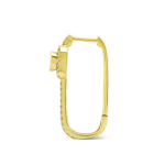 Polki Uncut Diamond Slim Geometric Hoop Earrings