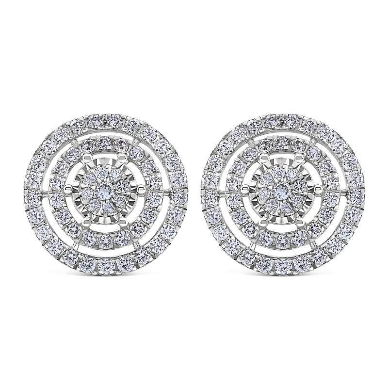 Diamond Miracle Illusion Double Halo Stud Earrings
