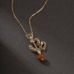Om Trishul Gemstone Pendant