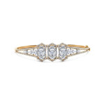 Exquisite Diamond Art Deco Openwork Bangle Bracelet
