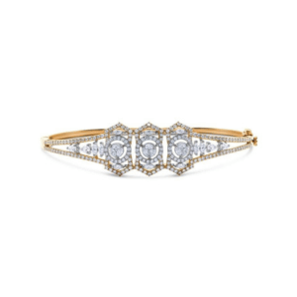 Exquisite Diamond Art Deco Openwork Bangle Bracelet